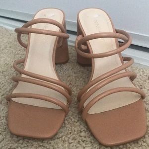 Nine West heels only worn once. The color is nude color. No refund. Size 7.5